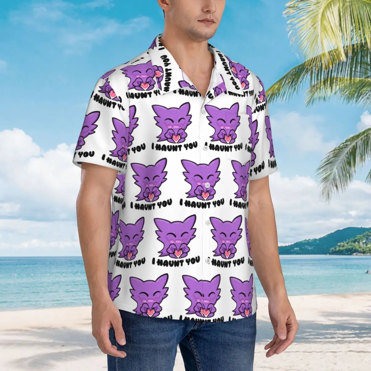 Haunter I Haunt You Hawaiian Shirts Funny Men Short Sleeve Shirt for Summer Beach Men's Button Tops
Haunter I Haunt You Hawaiian Shirts Funny Men Short Sleeve Shirt for Summer Beach Men's Button Tops