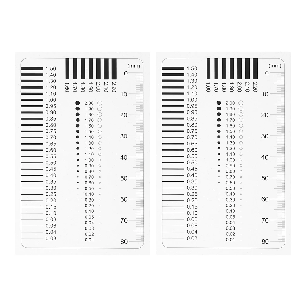 2pcs Gauge Film Ruler High Precision Line Width Transparent Flaw Detection Tool for Cracks Estimation Chart
2pcs Gauge Film Ruler High Precision Line Width Transparent Flaw Detection Tool for Cracks Estimation Chart