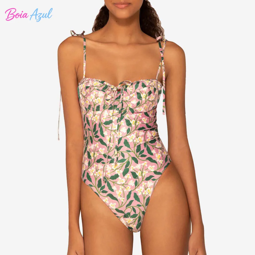 Boia Azul floral print tie-front swimsuit ladies' beach swimsuit with chest ties sexy and simple beach vacation swimsuit
Boia Azul floral print tie-front swimsuit ladies' beach swimsuit with chest ties sexy and simple beach vacation swimsuit