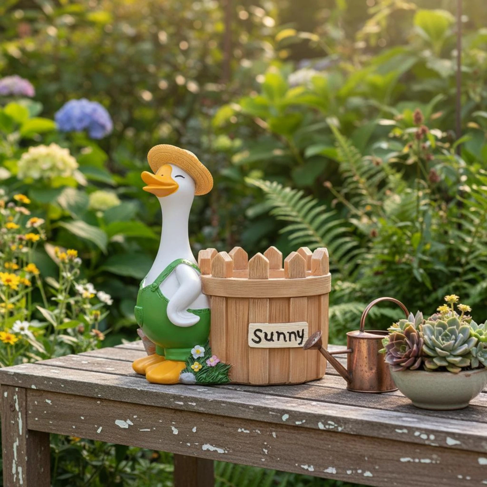 Cartoon Goose Planter Decorative Goose Planter Plant Container Painted Finish House Decoration Freestanding for Garden
Cartoon Goose Planter Decorative Goose Planter Plant Container Painted Finish House Decoration Freestanding for Garden