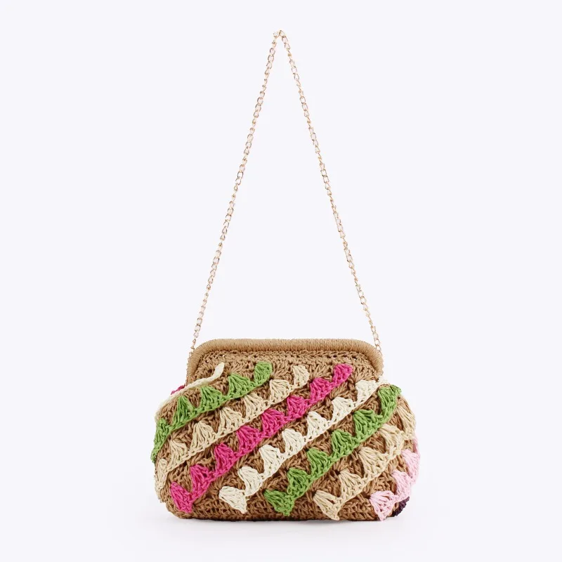 Handmade Paper Rope Colorful Striped Woven Straw Bag Shell Clip Shoulder Bag 2026 Summer Vacation Beach Bag Sac A Main
Handmade Paper Rope Colorful Striped Woven Straw Bag Shell Clip Shoulder Bag 2026 Summer Vacation Beach Bag Sac A Main