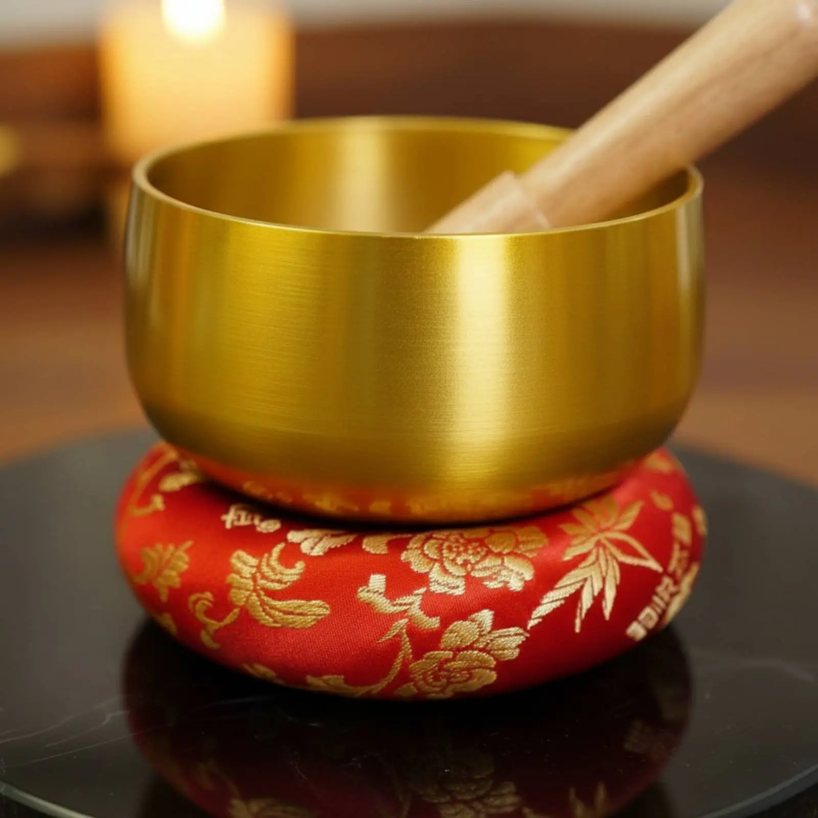 Tibetan Singing Bowl Set Artisanal Brass Sound Bowl Relaxation Aid for Meditators
Tibetan Singing Bowl Set Artisanal Brass Sound Bowl Relaxation Aid for Meditators