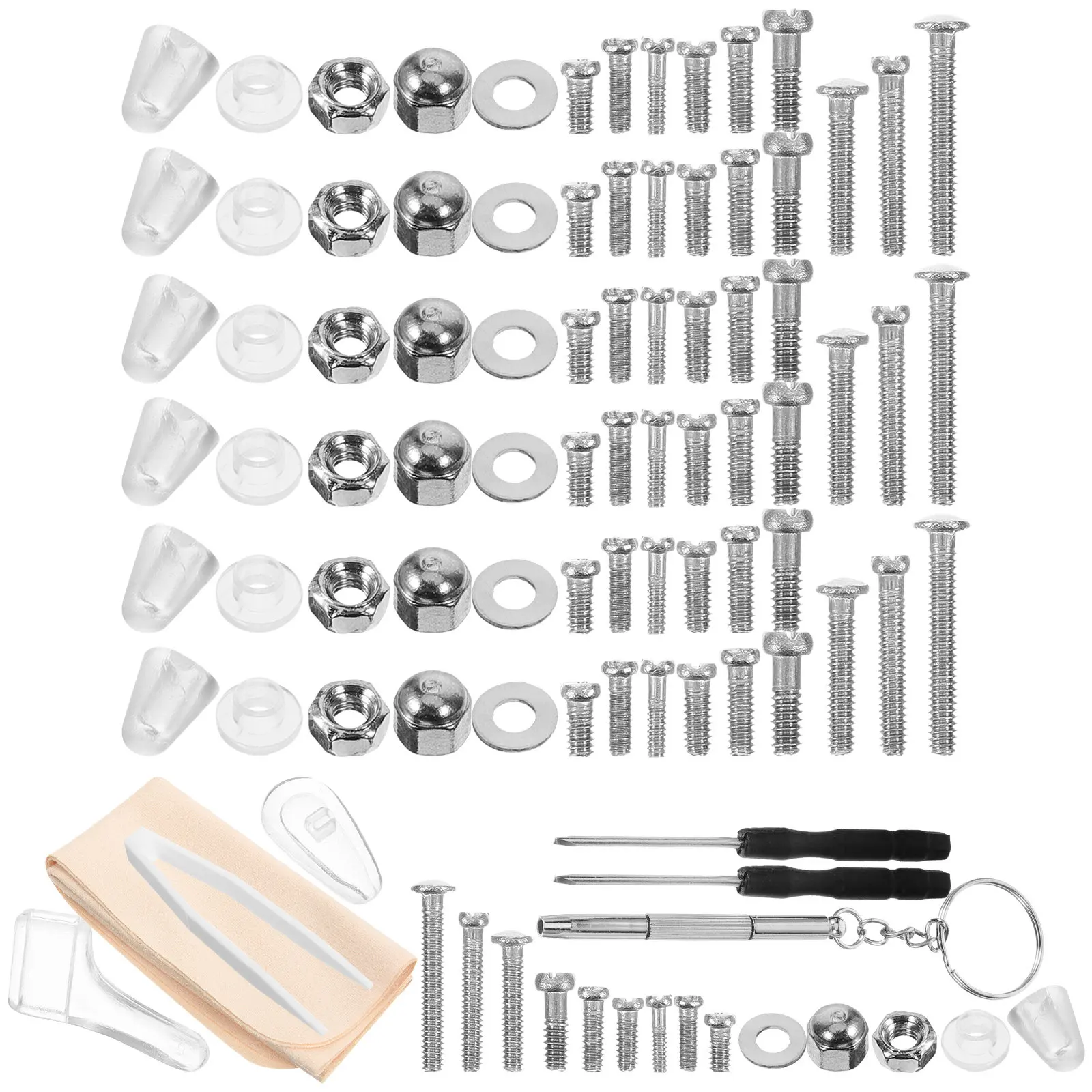 1Set Glasses Repair Kit Eyeglass Nose Pads Set Tiny Screws Tool Kit for Eyeglasses Sunglass Fixing Tightening Replacement Parts
1Set Glasses Repair Kit Eyeglass Nose Pads Set Tiny Screws Tool Kit for Eyeglasses Sunglass Fixing Tightening Replacement Parts