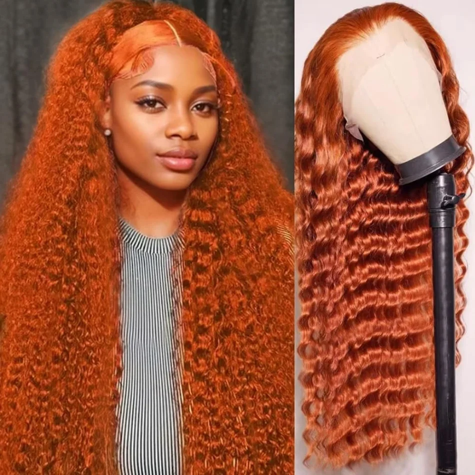 Water Wave Ginger 13x4 13x6 Lace Front Wigs Human Hair #350 Colored Wigs Brazilian Human Hair Deep Curly Wigs Orange Ginger
Water Wave Ginger 13x4 13x6 Lace Front Wigs Human Hair #350 Colored Wigs Brazilian Human Hair Deep Curly Wigs Orange Ginger
