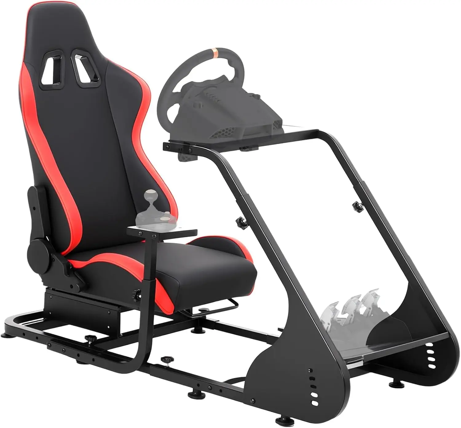 Garvee Compatible with G923 G29 G20 Thrustmaster Fanatec Racing Simulator Cockpit Stand, L-Shaped Heavy Duty Frame Adjustable Steering Wheel Pedal Mount Foldable Seat Setup 51x28.6x40.6in
Garvee Compatible with G923 G29 G20 Thrustmaster Fanatec Racing Simulator Cockpit Stand, L-Shaped Heavy Duty Frame Adjustable Steering Wheel Pedal Mount Foldable Seat Setup 51x28.6x40.6in