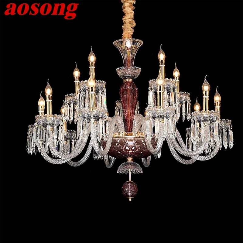 AOSONG European Style Chandelier LED Hanging Pendant Candle Crystal Lights Luxury Fixtures for Home Living Room
AOSONG European Style Chandelier LED Hanging Pendant Candle Crystal Lights Luxury Fixtures for Home Living Room