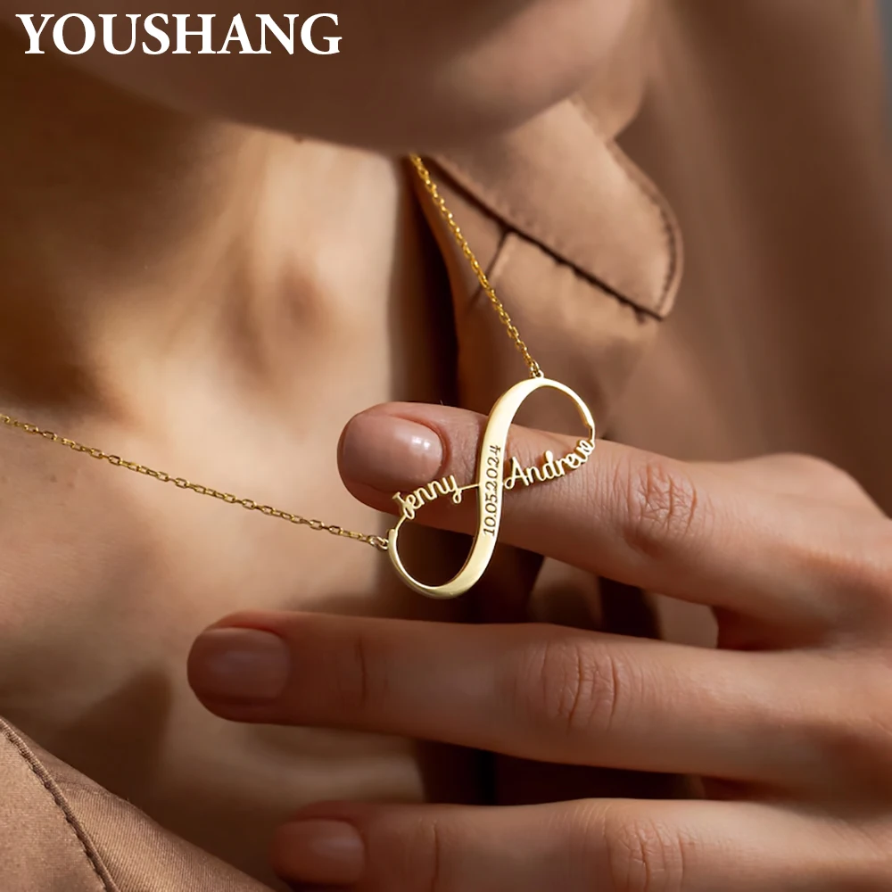 Customized Ladies Name Necklace Stainless Steel Infinity Symbol Pendant Personalized Gift for Couples Valentine's Day Jewelry
Customized Ladies Name Necklace Stainless Steel Infinity Symbol Pendant Personalized Gift for Couples Valentine's Day Jewelry
