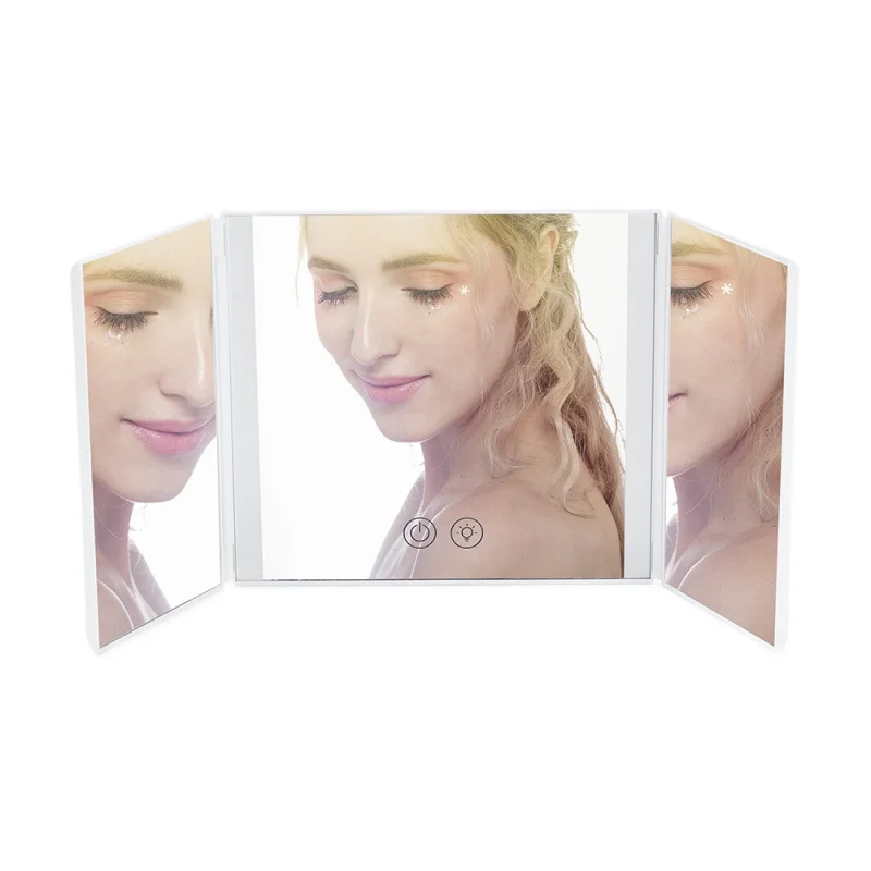 Car Makeup Mirror Three-Side Car Mirror Cross-BorderLEDHd Car Cosmetic Mirror Folding with Light
Car Makeup Mirror Three-Side Car Mirror Cross-BorderLEDHd Car Cosmetic Mirror Folding with Light