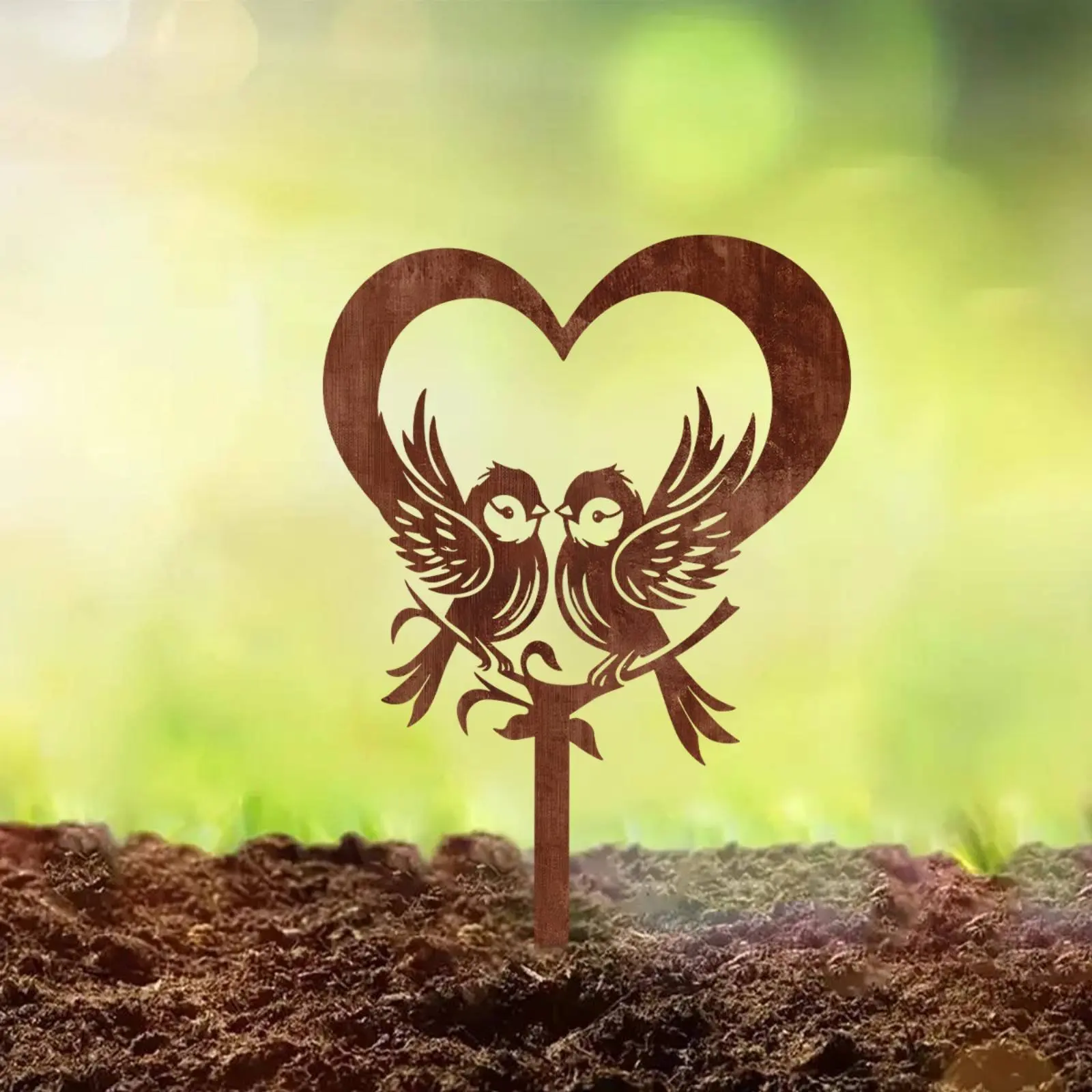 Heart Bird Stake Valentine Gift Metal Garden Stake Owl Yard Ornament Rustic Look Creature Sculpture Easy to Install for Patio
Heart Bird Stake Valentine Gift Metal Garden Stake Owl Yard Ornament Rustic Look Creature Sculpture Easy to Install for Patio