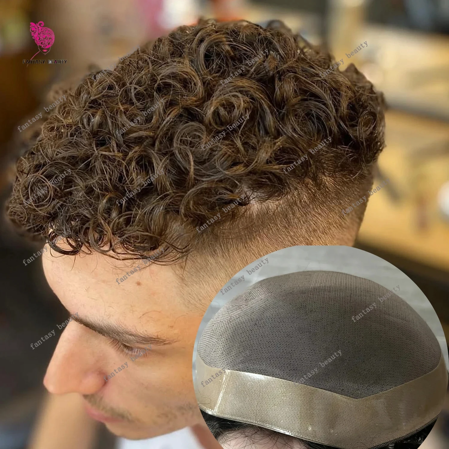 18mm 15mm Afro Curly Durable Fine MONO Invisible Lace&PU Mens Toupee Black Brown 100% HumanHair 24mm Wave Man Replacement System
18mm 15mm Afro Curly Durable Fine MONO Invisible Lace&PU Mens Toupee Black Brown 100% HumanHair 24mm Wave Man Replacement System