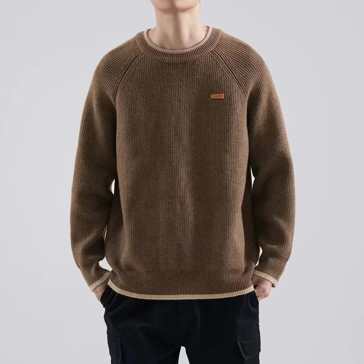 Loose Knitted Sweater round Ne Overhead Autumn Winter Sle Retro Japanese Men's College Faion Color Blo Trendy Pullover
Loose Knitted Sweater round Ne Overhead Autumn Winter Sle Retro Japanese Men's College Faion Color Blo Trendy Pullover