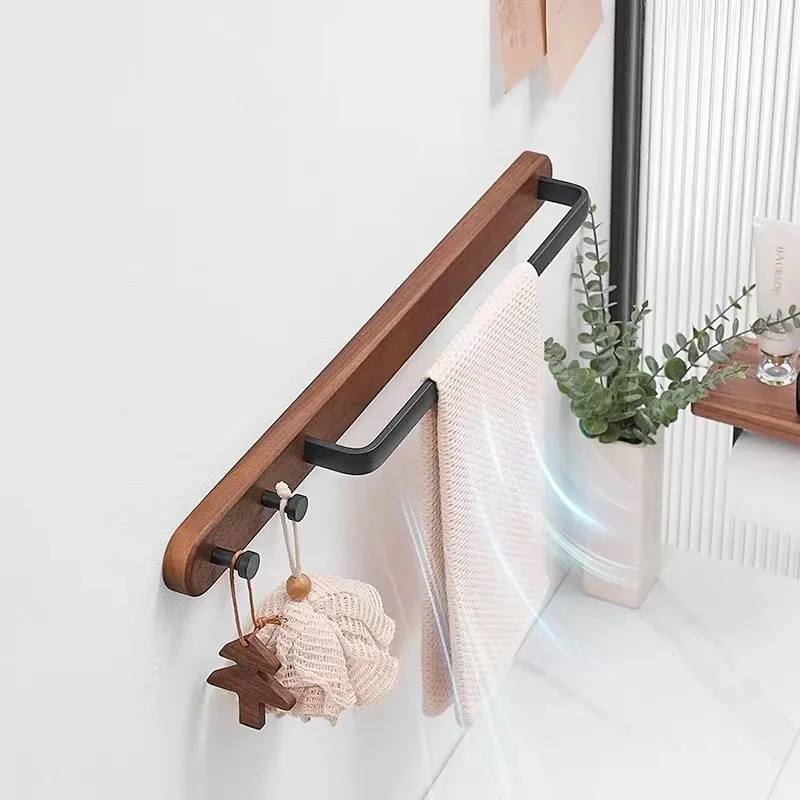 Towel Rack Punch-free Bathroom With Metal Rod, Wall Mounted Bath Towel Rack Bathroom Hook Row Hook Bathroom Accessories
Towel Rack Punch-free Bathroom With Metal Rod, Wall Mounted Bath Towel Rack Bathroom Hook Row Hook Bathroom Accessories