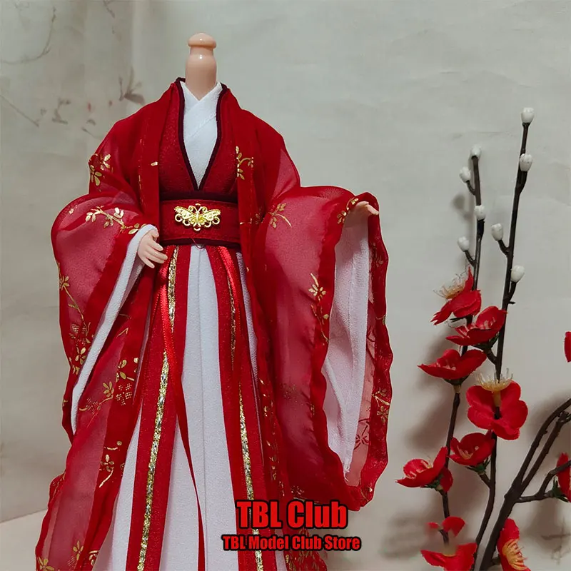 In Stock 1/6 Scale Chinese Ancient Red Printed Wide Sleeved Hanfu Clothes For 30CM Female Soldier OB27 BJD Action Figure Doll
In Stock 1/6 Scale Chinese Ancient Red Printed Wide Sleeved Hanfu Clothes For 30CM Female Soldier OB27 BJD Action Figure Doll