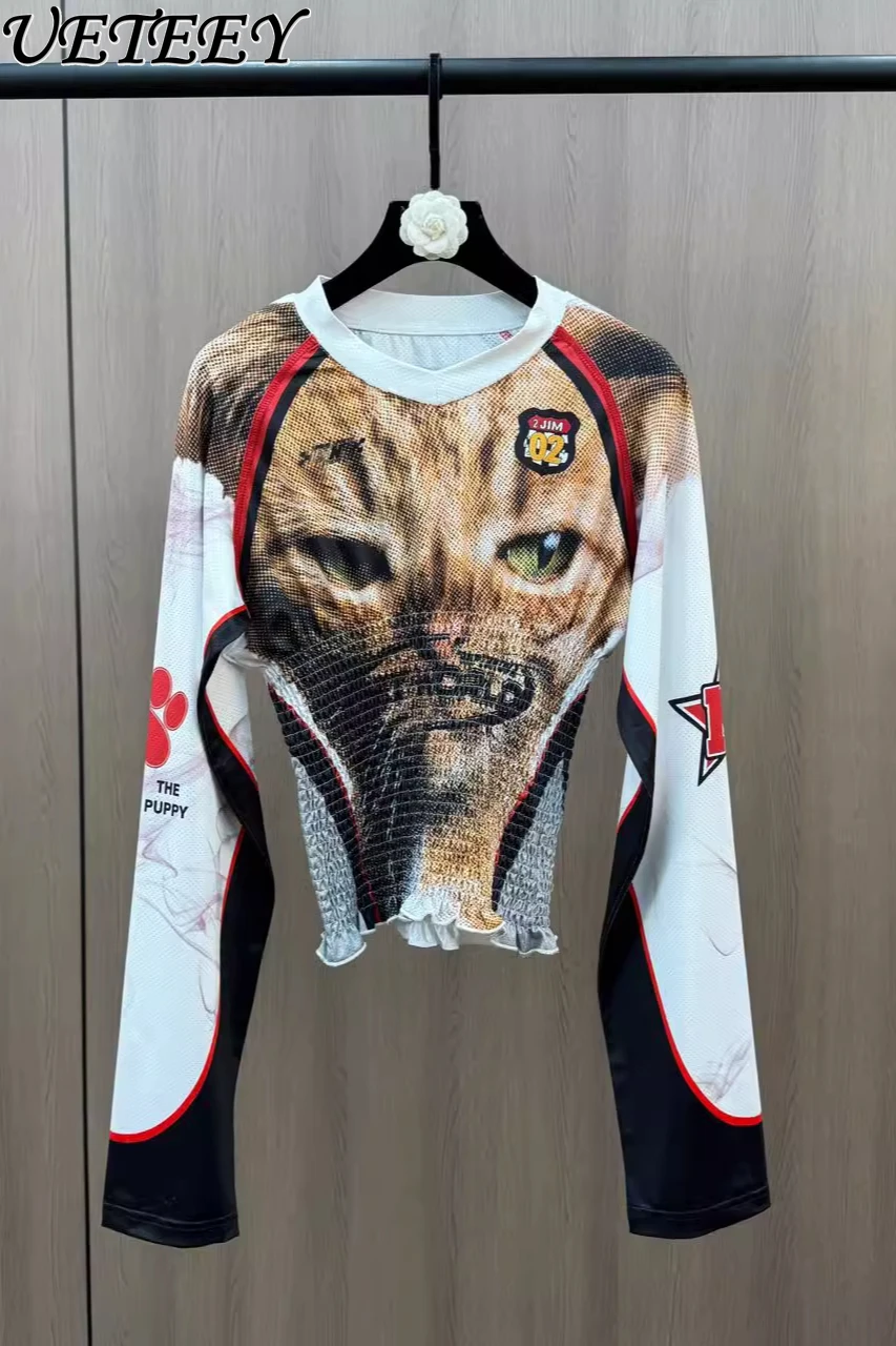 2025 New Spring V Neck Long Sleeve Personalized Digital Print Graphic T Shirts Street American Retro Stretch Slim Tshirt Y2k Top
2025 New Spring V Neck Long Sleeve Personalized Digital Print Graphic T Shirts Street American Retro Stretch Slim Tshirt Y2k Top