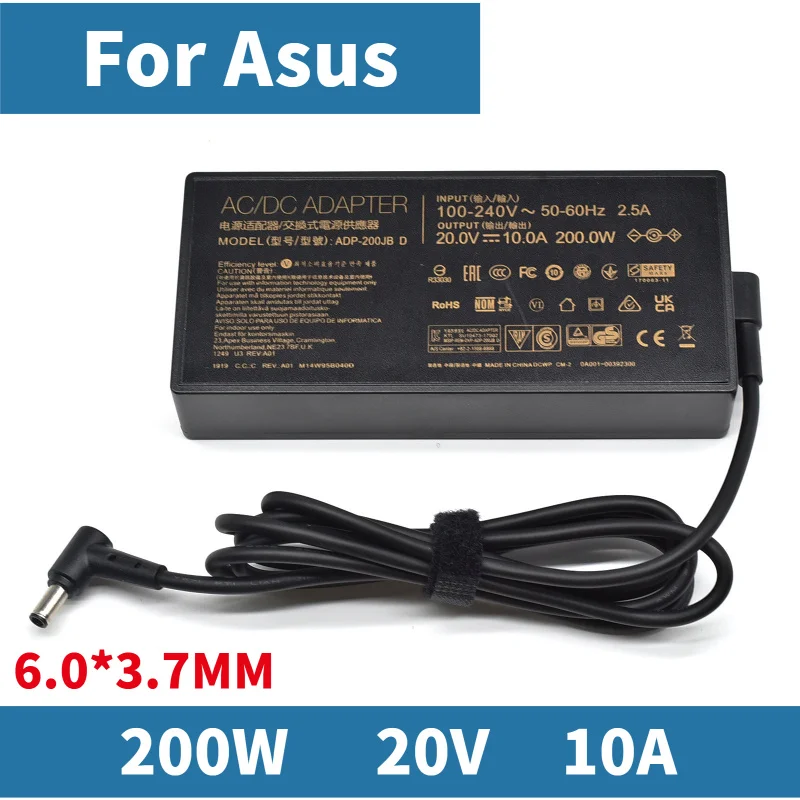 Зарядное устройство для ноутбука 200 Вт для Asus TUF A17 FA706QM FA506QR ROG Zephyrus G15 GA503Q GA503 20 В 10 А 6,0*3,7 мм ADP-200JB D
Зарядное устройство для ноутбука 200 Вт для Asus TUF A17 FA706QM FA506QR ROG Zephyrus G15 GA503Q GA503 20 В 10 А 6,0*3,7 мм ADP-200JB D
