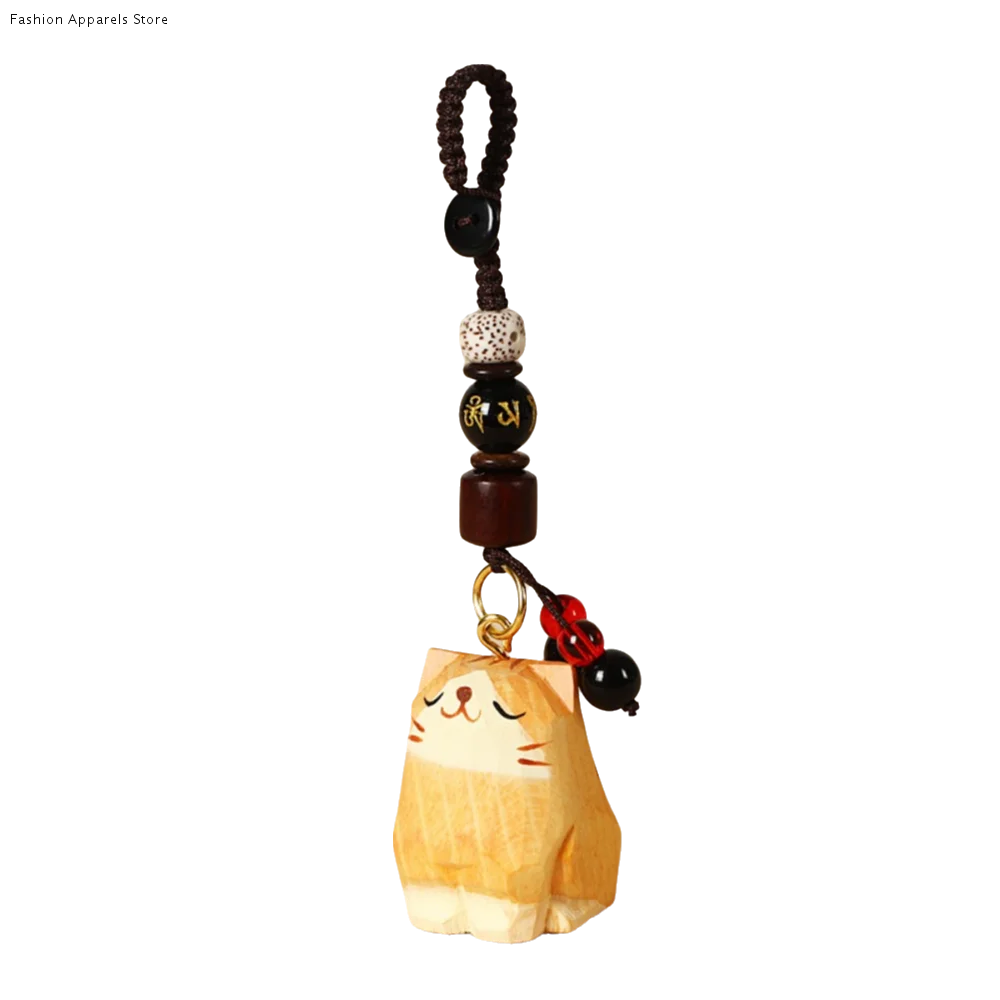 Creative Flower Wooden Carved Cat Keychain Beads Weave Rope Wood Kitty Dolls Pendant Cartoon Animal Kawaii Car Keyring Students
Creative Flower Wooden Carved Cat Keychain Beads Weave Rope Wood Kitty Dolls Pendant Cartoon Animal Kawaii Car Keyring Students