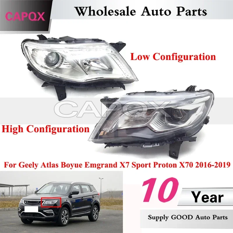 CAPQX Front Bumper Headlight For Geely Atlas Boyue Emgrand X7 Sport Proton X70 2016-2019 Head Light Headlamp Head Lamp Assembly
CAPQX Front Bumper Headlight For Geely Atlas Boyue Emgrand X7 Sport Proton X70 2016-2019 Head Light Headlamp Head Lamp Assembly