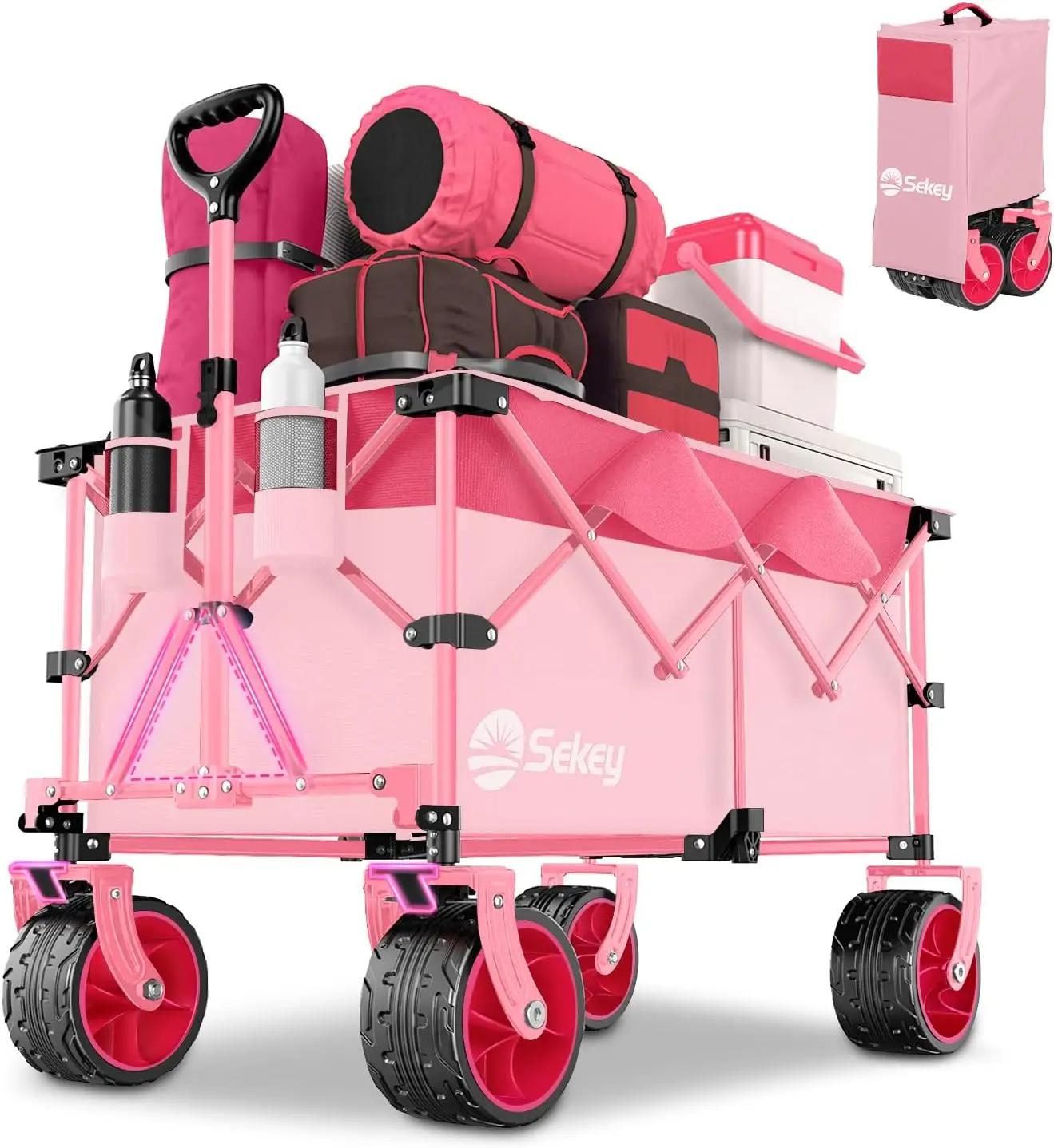 Sekey 220L Collapsible Foldable Wagon with 330lbs Weight Capacity, Heavy Duty Folding Utility Garden Cart
Sekey 220L Collapsible Foldable Wagon with 330lbs Weight Capacity, Heavy Duty Folding Utility Garden Cart