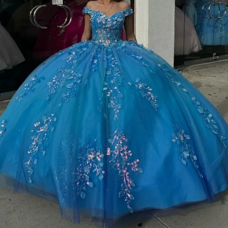 Saudi Mexico Blue Ball Gown Quinceanera Dress For Girl 16 Applique Lace Birthday Party Gowns Prom Dresses Vestido 15 14 Anos
Saudi Mexico Blue Ball Gown Quinceanera Dress For Girl 16 Applique Lace Birthday Party Gowns Prom Dresses Vestido 15 14 Anos