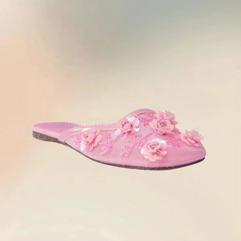 Pink Sequins Flower Beads Design Slippers Slip On Women Shoes Low Top Square Toe Fashion Party Banquet 2025 Zapatos Para Mujere
Pink Sequins Flower Beads Design Slippers Slip On Women Shoes Low Top Square Toe Fashion Party Banquet 2025 Zapatos Para Mujere
