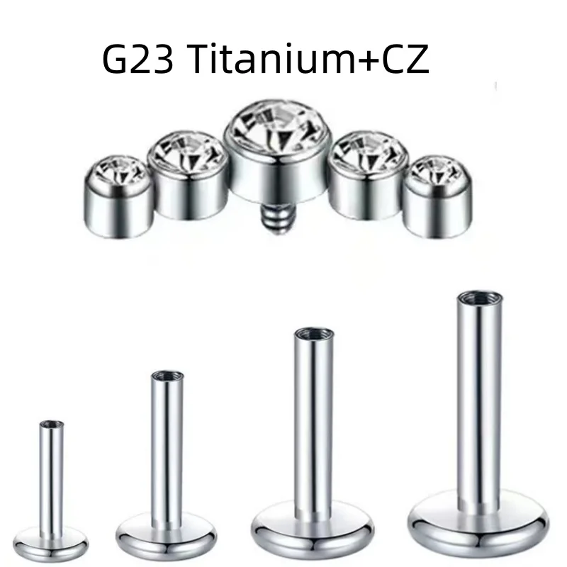 LOT10pcs Body Jewelry -16G G23 Titanium Astm F136 3CZ and 5CZ Lip Labret Ring Bar Lip Piercing Ear Helix Bar Piercing Jewelry
LOT10pcs Body Jewelry -16G G23 Titanium Astm F136 3CZ and 5CZ Lip Labret Ring Bar Lip Piercing Ear Helix Bar Piercing Jewelry