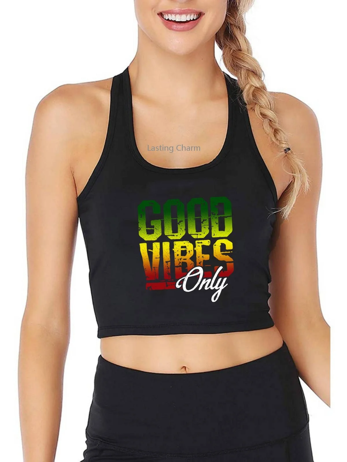 Good Vibes Only Reggae Music Rasta Breathable Slim Fit Crop Top Women's Yoga Sports Workout Tank Tops Gym Vest
Good Vibes Only Reggae Music Rasta Breathable Slim Fit Crop Top Women's Yoga Sports Workout Tank Tops Gym Vest
