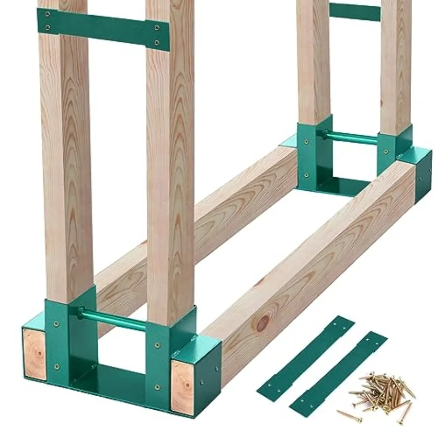 Outdoor Firewood Log Storage Rack 2x4 Bracket Kit, Fireplace Wood Storage Holder, Adjustable to Any Length -, Two Bases
Outdoor Firewood Log Storage Rack 2x4 Bracket Kit, Fireplace Wood Storage Holder, Adjustable to Any Length -, Two Bases