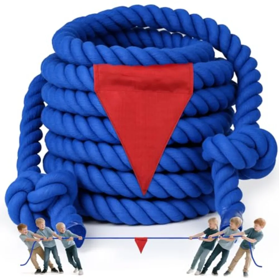 Outdoor team building tug of war rope for kids and adults 100FT blue nylon rope with flag safety cord for school church carniva
Outdoor team building tug of war rope for kids and adults 100FT blue nylon rope with flag safety cord for school church carniva