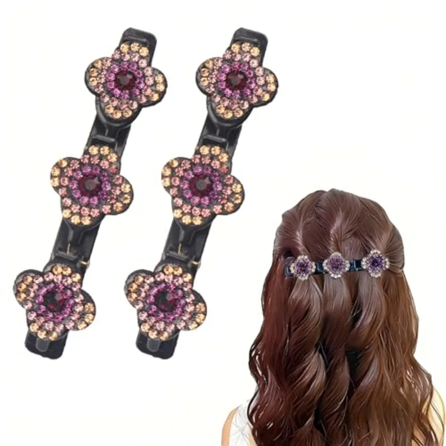2PCS Sparkling Crystal Stone Braided Hair Clips Short Hair Clips, Short duckbill clip for thick and fine hair Braided Hair Clip
2PCS Sparkling Crystal Stone Braided Hair Clips Short Hair Clips, Short duckbill clip for thick and fine hair Braided Hair Clip