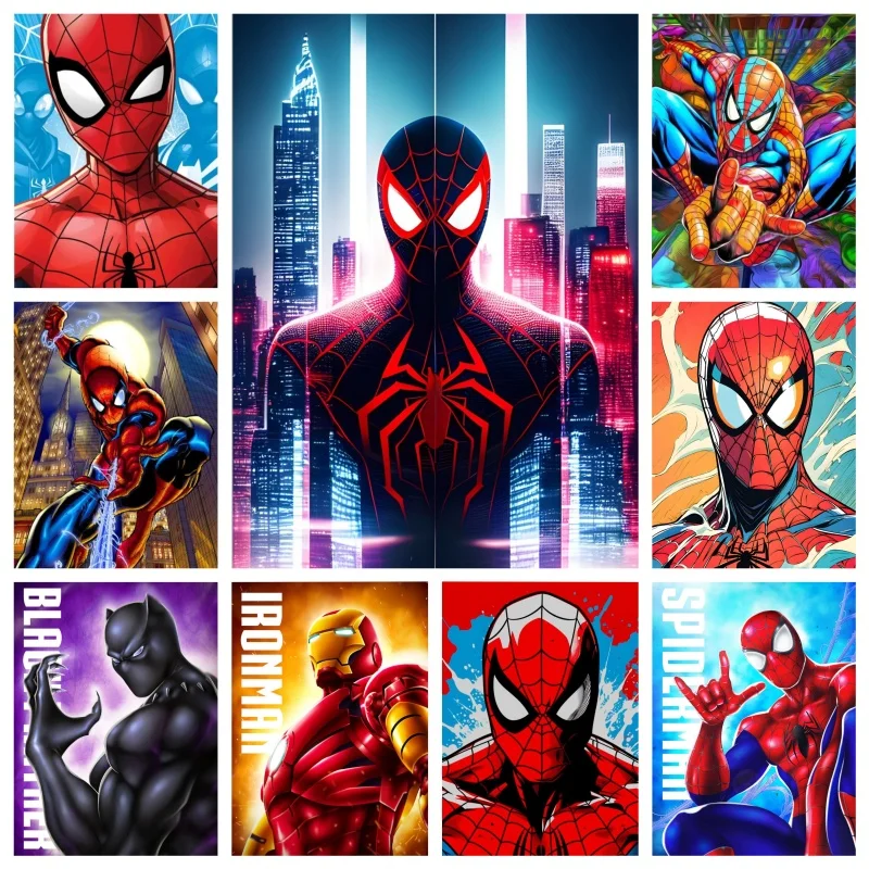 5D DIY Diamond Art Painting Kits Super Heroes Spider Man Iron Black Panther Movie Embroidery Cross Stitch Mosaic Home Decor G
5D DIY Diamond Art Painting Kits Super Heroes Spider Man Iron Black Panther Movie Embroidery Cross Stitch Mosaic Home Decor G