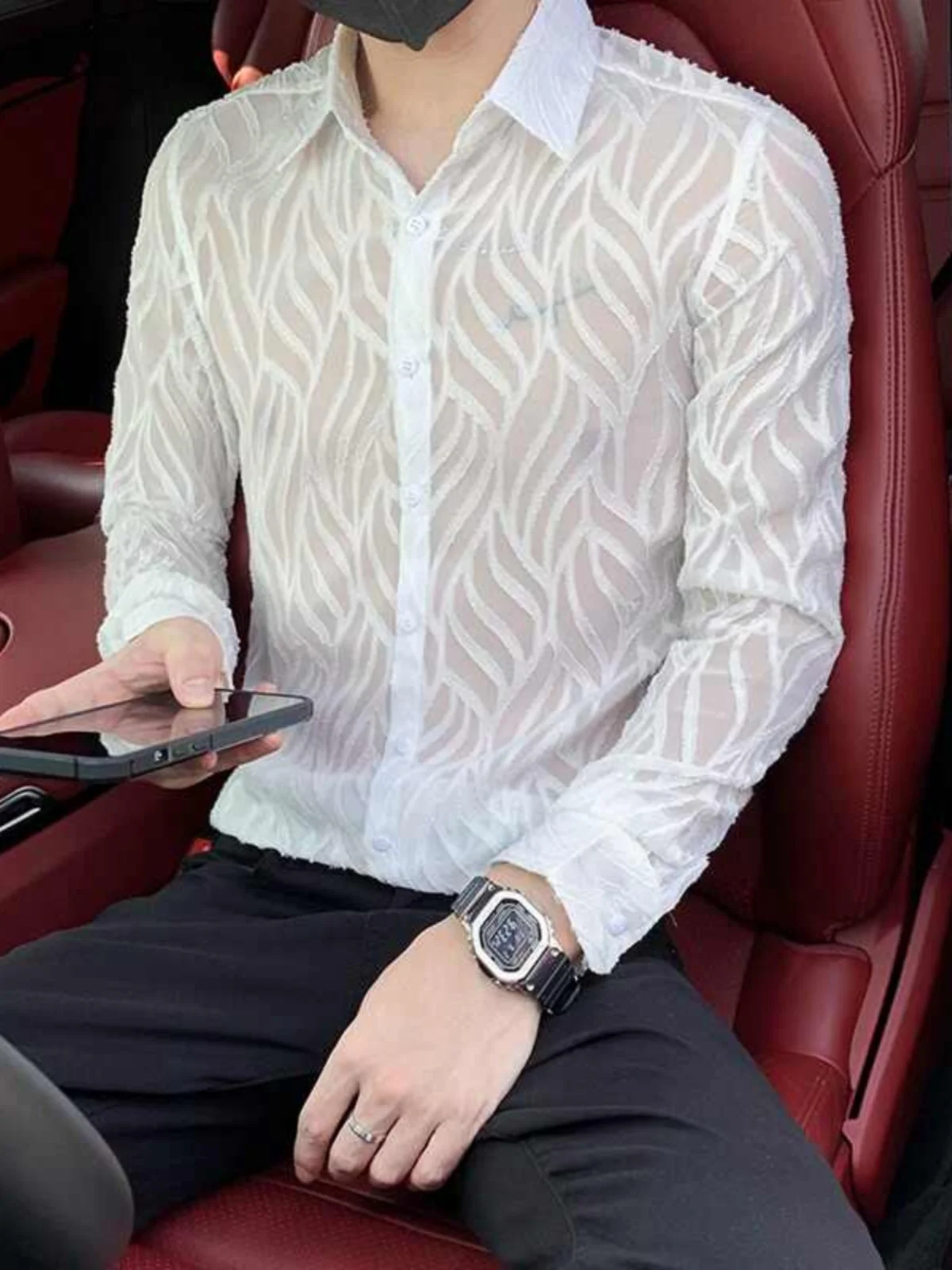 Men's Long Sve Lace Hollow out irt Faionable Slim Fit Nightclub Sexy See tough Top Urban Sle Youth Faion Summer ...
Men's Long Sve Lace Hollow out irt Faionable Slim Fit Nightclub Sexy See tough Top Urban Sle Youth Faion Summer ...