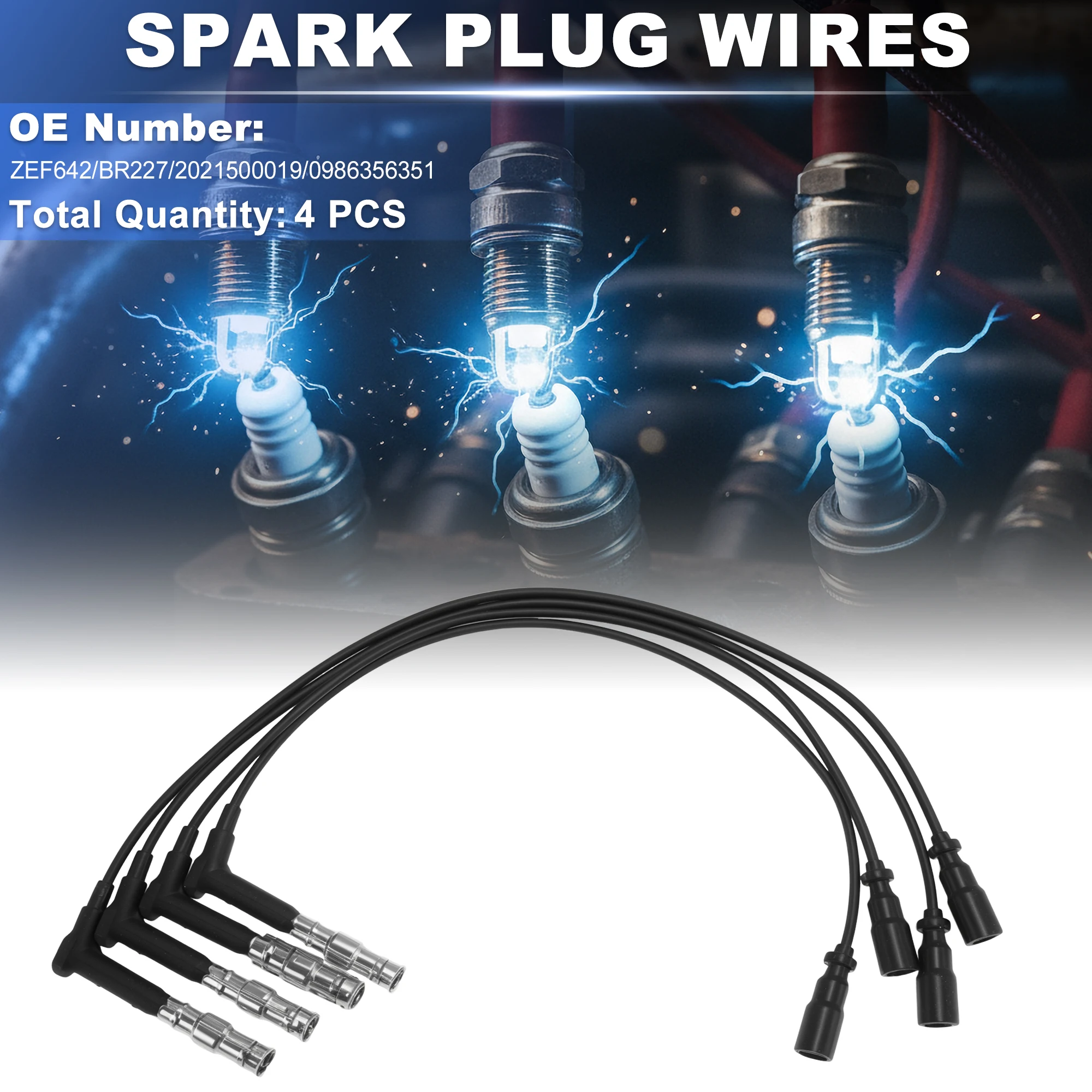 UXCELL 4 pcs Spark Plug Wire for MERCEDES-BENZ 124 T-Model (S124) 200 Replaces ZEF642
UXCELL 4 pcs Spark Plug Wire for MERCEDES-BENZ 124 T-Model (S124) 200 Replaces ZEF642