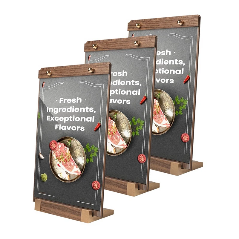 3Pack Acrylic Sign Holders 8.5 x 11inch with Walnut Wood Base, Hot Sale in Stock
3Pack Acrylic Sign Holders 8.5 x 11inch with Walnut Wood Base, Hot Sale in Stock