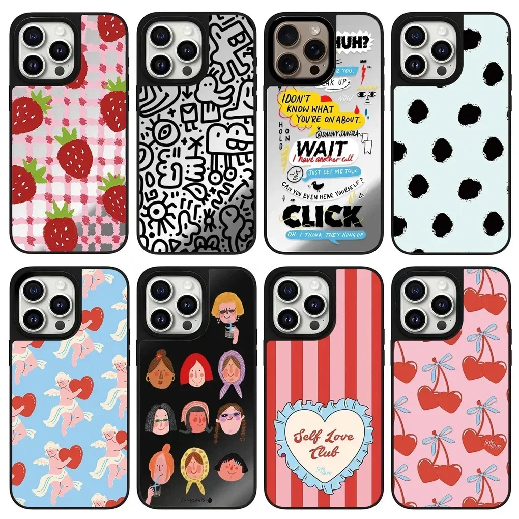 Graffiti Cartoon Fruit Mirror Surface Protective IPhone Case Cover for 16 15 14 13 12 Pro Max Case
Graffiti Cartoon Fruit Mirror Surface Protective IPhone Case Cover for 16 15 14 13 12 Pro Max Case