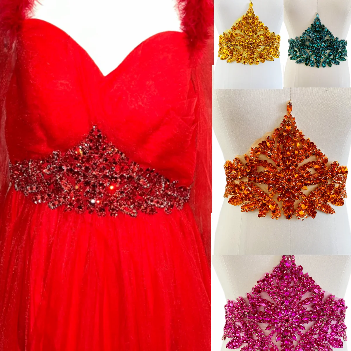 15 Colors Tulle Apparel Decoration Party Dress Front Crown Waist Belt Fabric Luxury Handmade Rhinestone Hot Diamond Material
15 Colors Tulle Apparel Decoration Party Dress Front Crown Waist Belt Fabric Luxury Handmade Rhinestone Hot Diamond Material