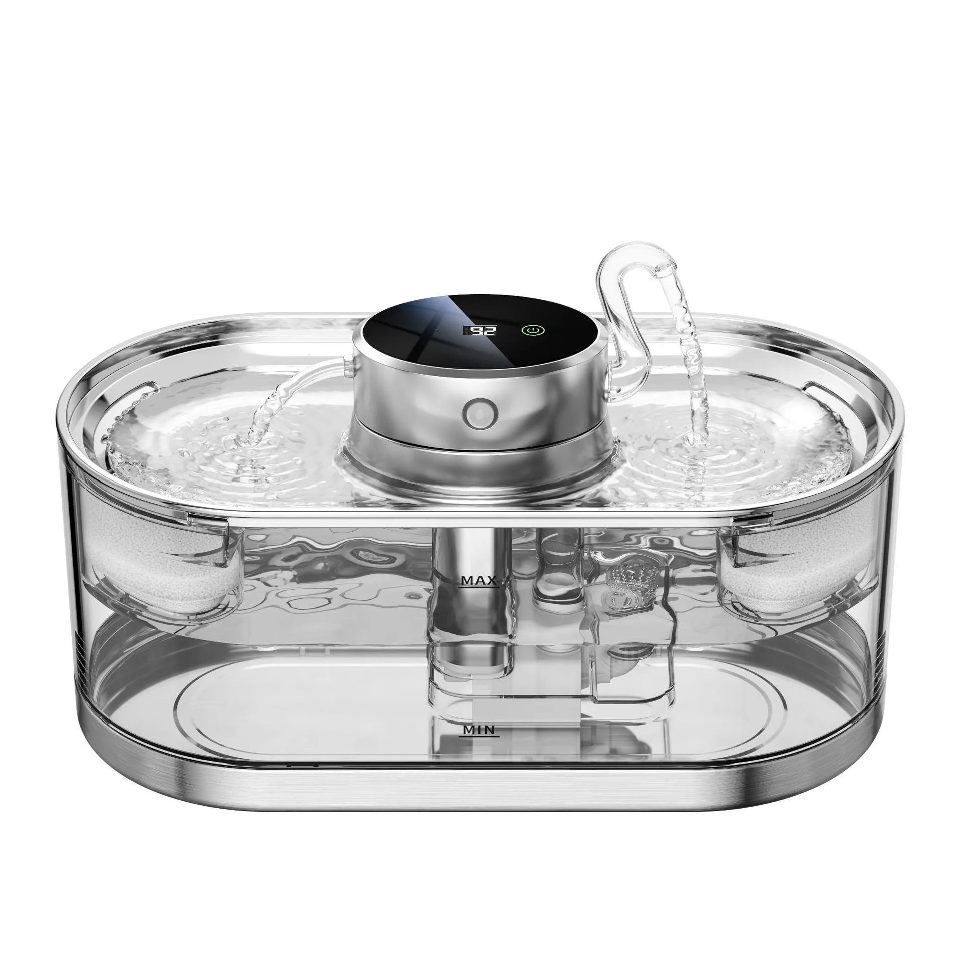 Charging unplugged automatic circulation water filtration Stainless steel Rechargeable cat smart water dispenser
Charging unplugged automatic circulation water filtration Stainless steel Rechargeable cat smart water dispenser
