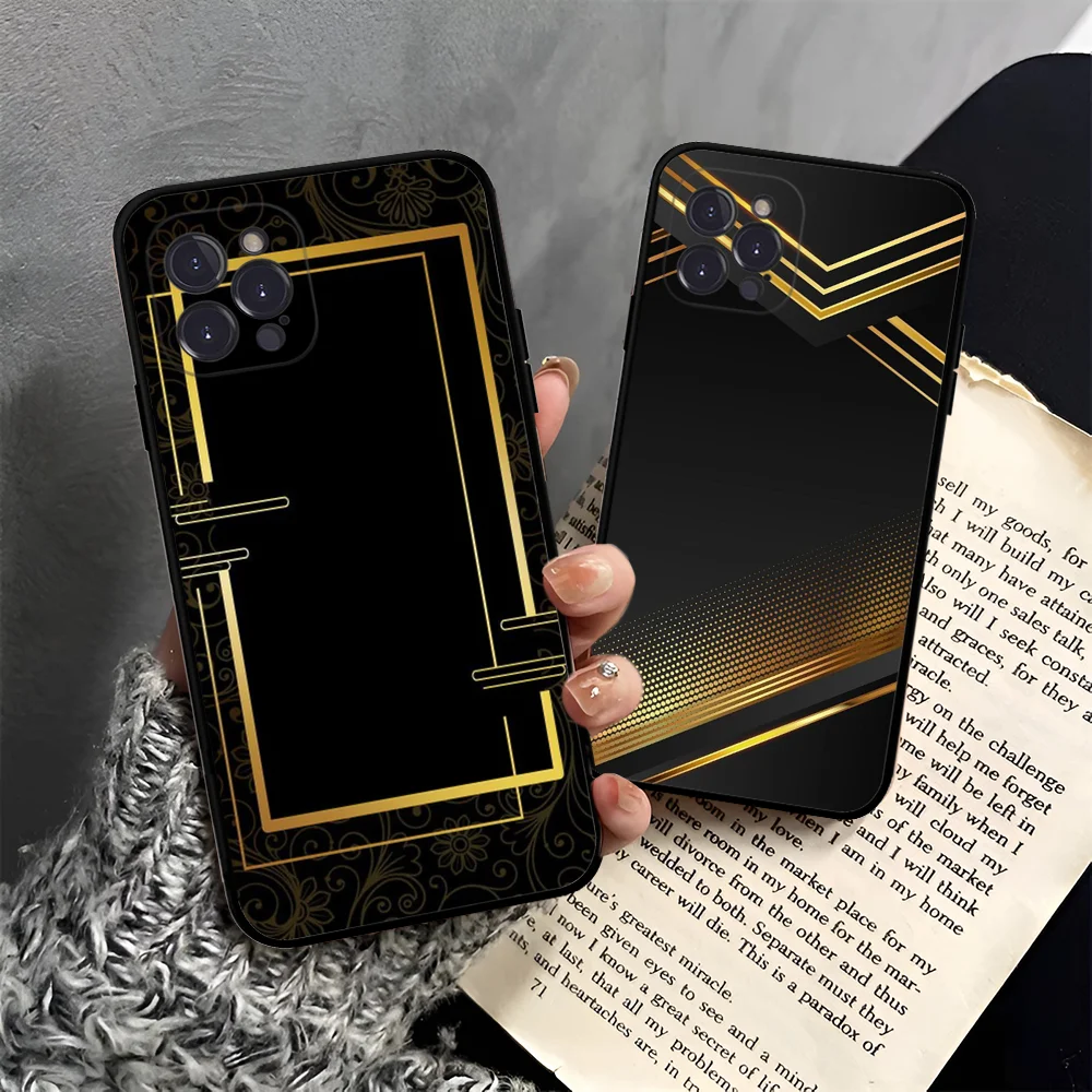 Black Gold Phone Case For iPhone 15 14 13 12 Mini 11 Pro XS Max X XR SE 6 7 8 Plus Soft Silicone Cover
Black Gold Phone Case For iPhone 15 14 13 12 Mini 11 Pro XS Max X XR SE 6 7 8 Plus Soft Silicone Cover