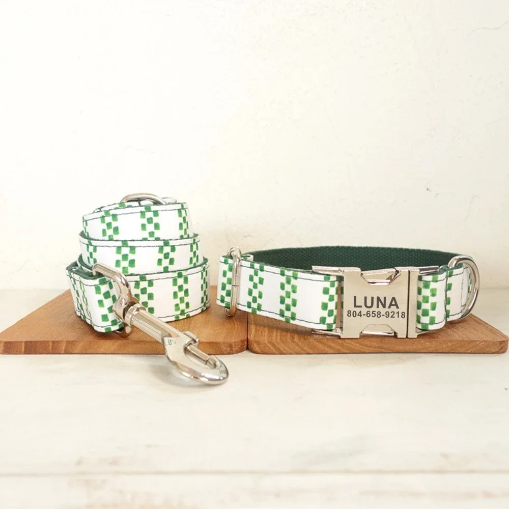 Personalized Green Cube Pet Collar Customized Puppy Nameplate ID Tag Adjustable Buckle Natural Green Basic Collars Leash
Personalized Green Cube Pet Collar Customized Puppy Nameplate ID Tag Adjustable Buckle Natural Green Basic Collars Leash