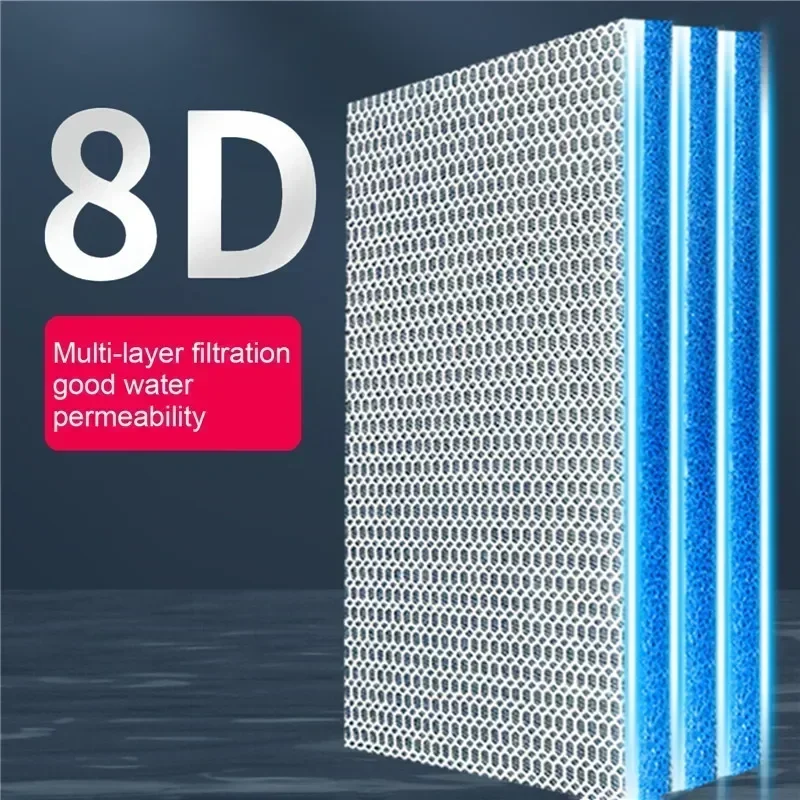 8D Aquarium Filter Biological Sponge Media Upgrade 8-layer Adhesive Free Filter Pad Fish Tank Skimmer Filter Cotton Accessories
8D Aquarium Filter Biological Sponge Media Upgrade 8-layer Adhesive Free Filter Pad Fish Tank Skimmer Filter Cotton Accessories