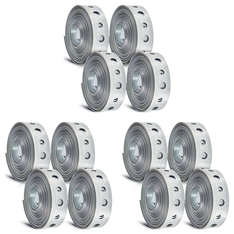 【Best Selling】12 Pcs Galvanized Hanger Strap Metal Strapping With Holes Pipe Hanger For Pipe Supports Hanging, 10 Ft
【Best Selling】12 Pcs Galvanized Hanger Strap Metal Strapping With Holes Pipe Hanger For Pipe Supports Hanging, 10 Ft