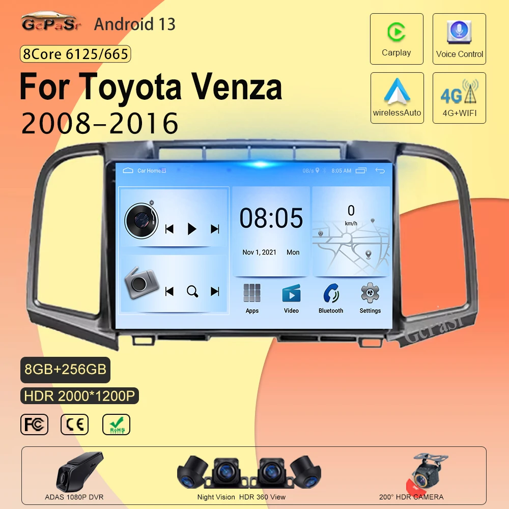 For Toyota Venza 2008-2016 Android 13 All In One Car Multimedia Player Intelligent System Built In Carplay BT WIFI DVD
For Toyota Venza 2008-2016 Android 13 All In One Car Multimedia Player Intelligent System Built In Carplay BT WIFI DVD