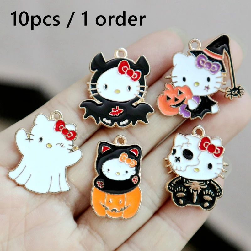 10pcs Bigger Hello Kitty Kawaii Metal Pendant Anime Halloween Fun Alloy Charms DIY Necklace Bracelet Earings Keychain Accessory
10pcs Bigger Hello Kitty Kawaii Metal Pendant Anime Halloween Fun Alloy Charms DIY Necklace Bracelet Earings Keychain Accessory