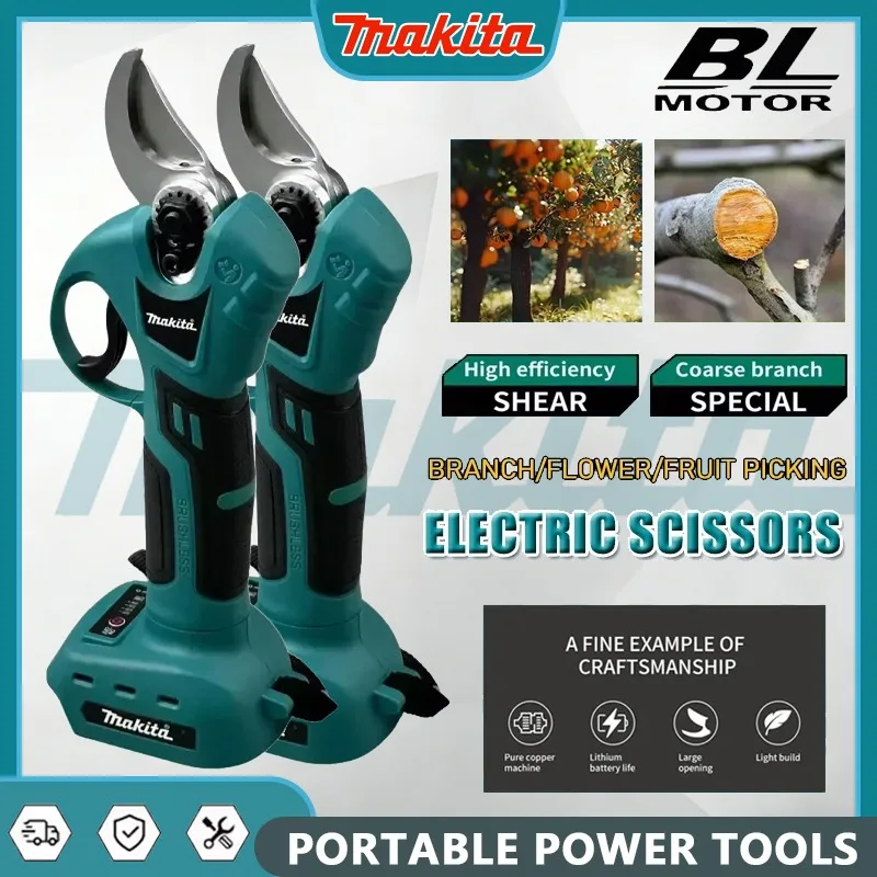 Makita Brushless Electric Pruner 4 Gears Cordless Handheld Orchard Shrub Pruning Tree Branches Cutter For Makita 18V Battery
Makita Brushless Electric Pruner 4 Gears Cordless Handheld Orchard Shrub Pruning Tree Branches Cutter For Makita 18V Battery