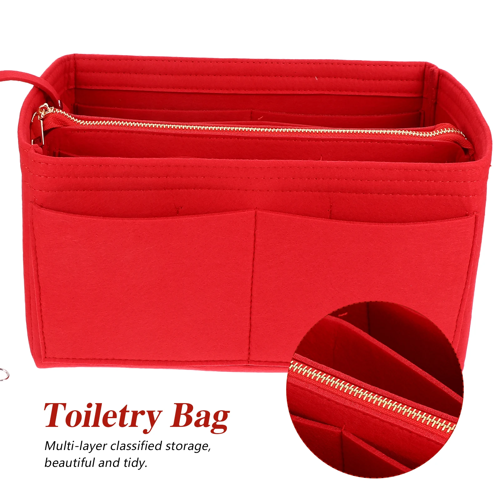 1pc Folding Felt Storage Travel Organizer Portable Toiletry Bag Foldable Makeup Case Large Capacity For Outdoor Travel
1pc Folding Felt Storage Travel Organizer Portable Toiletry Bag Foldable Makeup Case Large Capacity For Outdoor Travel