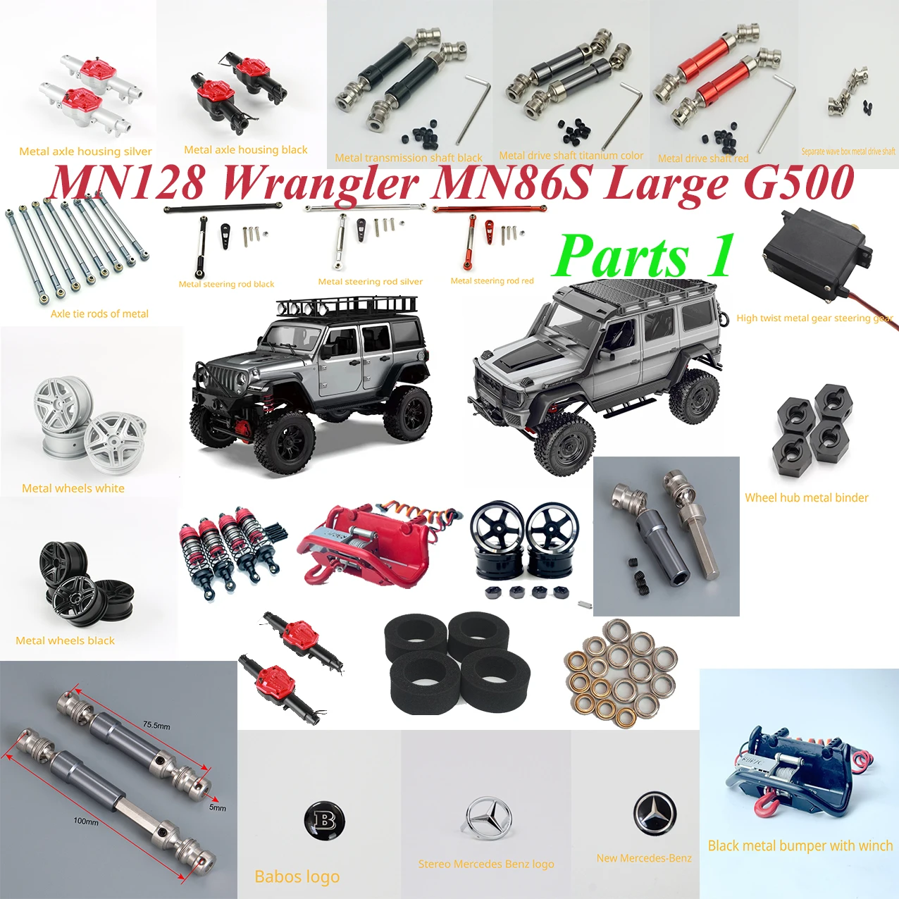 MN128 Wrangler MN86S Большой G500RC Обновление деталей Приводной вал Подвеска Ось Корпус Тяга Рулевое колесо Ступица Подшипник Логотип автомобиля
MN128 Wrangler MN86S Большой G500RC Обновление деталей Приводной вал Подвеска Ось Корпус Тяга Рулевое колесо Ступица Подшипник Логотип автомобиля