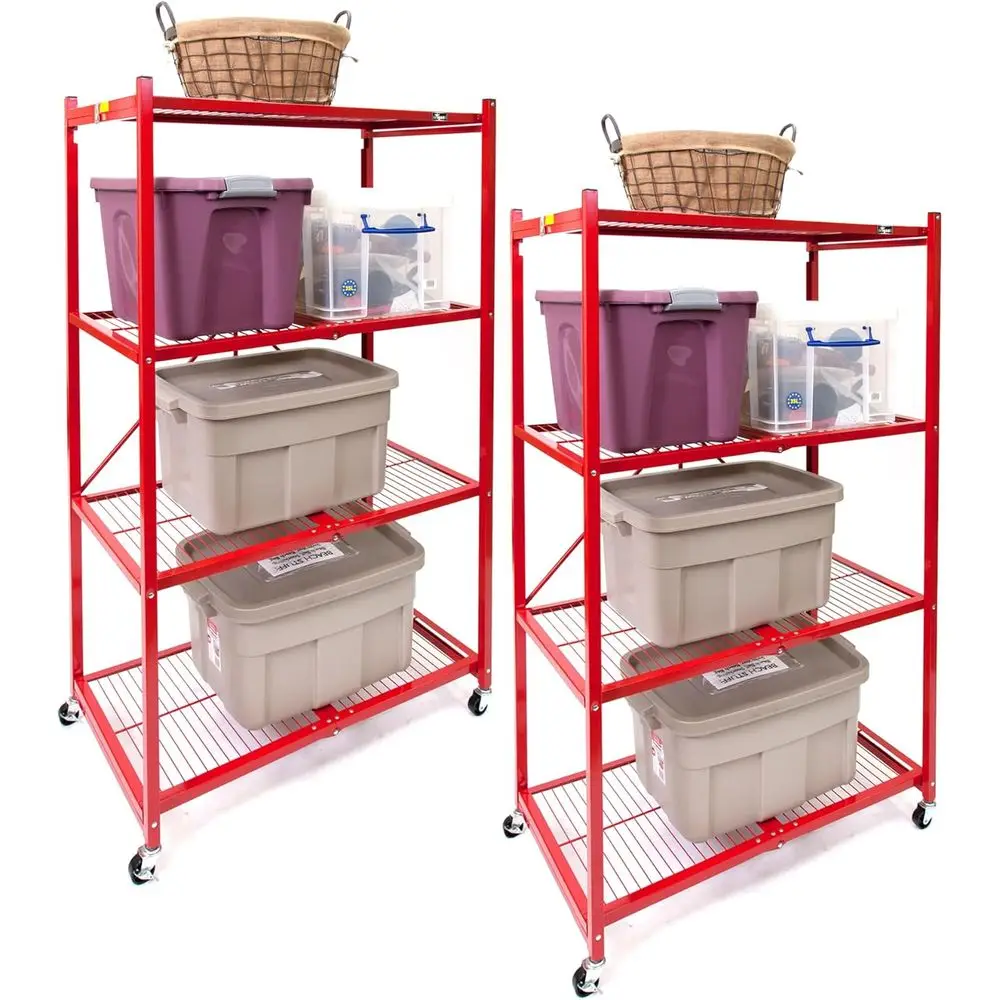 Прочные 4-уровневые металлические стеллажи для гаража на колесах, выдерживают до 450 кг, красные, 2 шт.
Прочные 4-уровневые металлические стеллажи для гаража на колесах, выдерживают до 450 кг, красные, 2 шт.