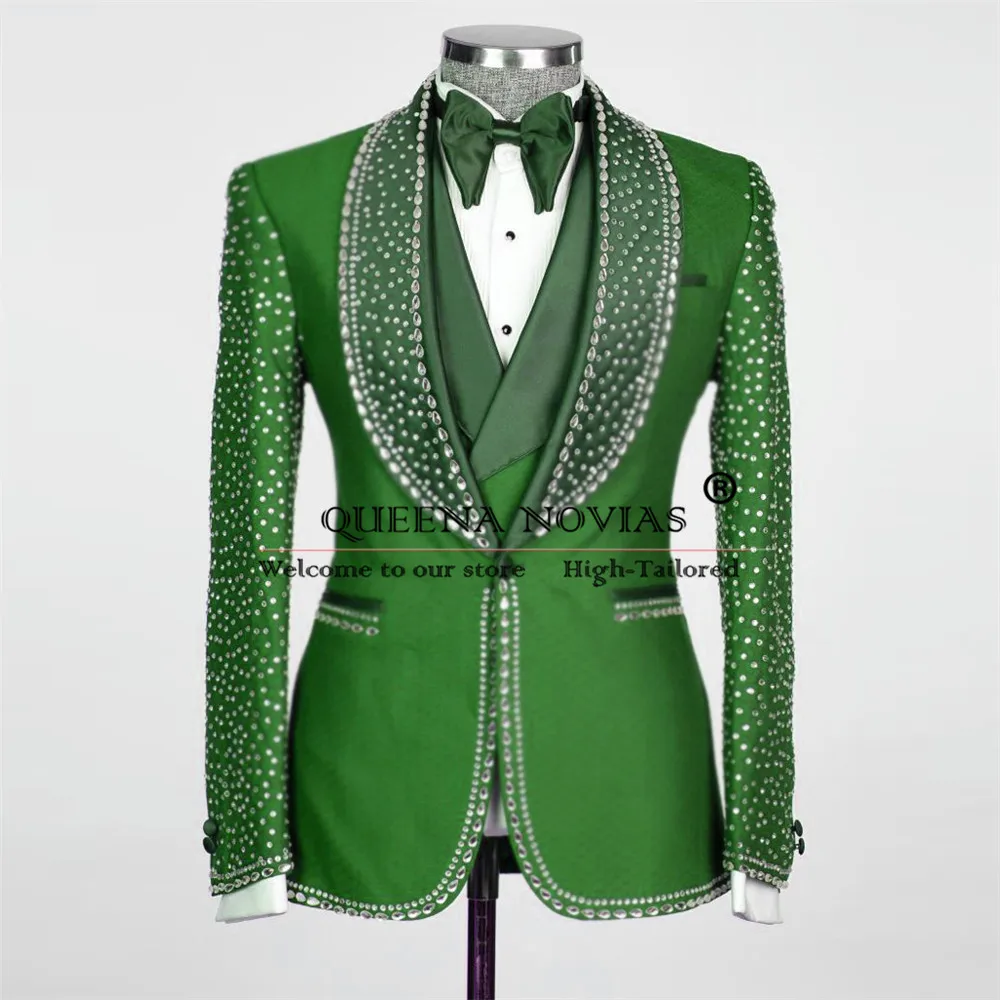Exquisite Suits Men Sparkly Crystals Gemstone Beaded Prom Blazer Customized Man Formal Party Wedding Tuxedo Business Prom Blazer
Exquisite Suits Men Sparkly Crystals Gemstone Beaded Prom Blazer Customized Man Formal Party Wedding Tuxedo Business Prom Blazer