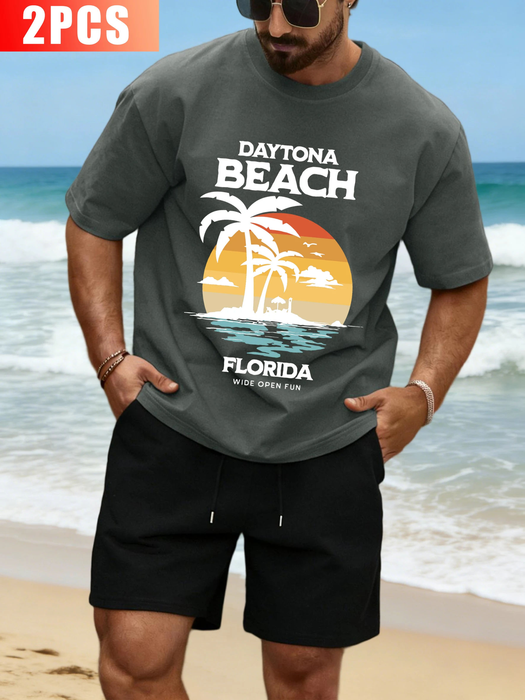 Daytona Beach Florida Wide Open Fun Sportsuit Mens Cotton O-Neck Tee Summer Drawstring Shorts Unisex Fashion All-Match Short Set
Daytona Beach Florida Wide Open Fun Sportsuit Mens Cotton O-Neck Tee Summer Drawstring Shorts Unisex Fashion All-Match Short Set