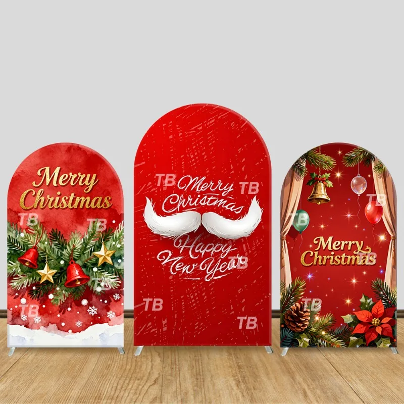 Christmas Red Santa Mustache Arch Backdrop Cover Bell Poinsettia Theme Party Decor Photo Booth Background Holiday Supplies
Christmas Red Santa Mustache Arch Backdrop Cover Bell Poinsettia Theme Party Decor Photo Booth Background Holiday Supplies