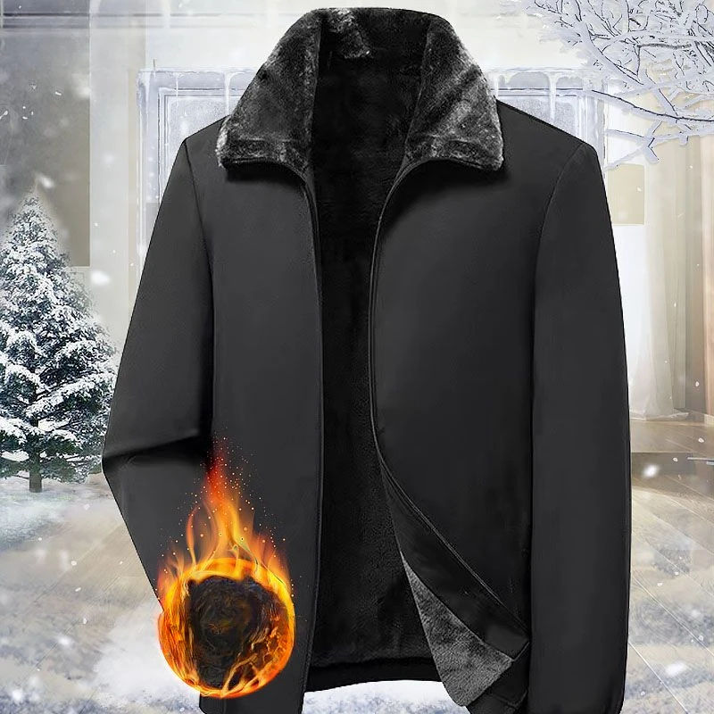 Winter New Casual Jacket Plush Thickened For the Middle-Aged and Elderly Medium Length Father's Fur Collar Men A241
Winter New Casual Jacket Plush Thickened For the Middle-Aged and Elderly Medium Length Father's Fur Collar Men A241